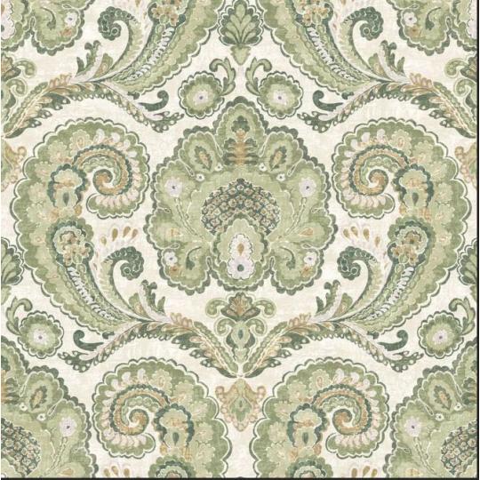 vlies gobelin tapeta klasik barok vintage elegancia neoklasik romantika velkokolebne ornamenty paisley medailony patina efekt zeleny.jpg